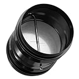4" Backdraft Damper, One-Way Airflow Duct Insert with Spring-Loaded Aluminum Blades, for HVAC Exhaust Fans and Range Hood Ventilation Systems