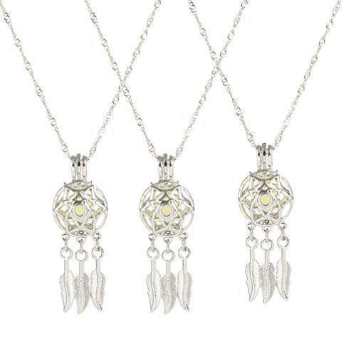 Colar Toyvian Dreamcatcher com pingente elegante e luminoso apanhador de sonhos joia apanhador de so