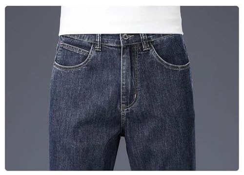 Men's Luxury Jeans Slim Fit Stretch Denim Pants Comfortable Soft Straight Classic Business Casual Trousers4