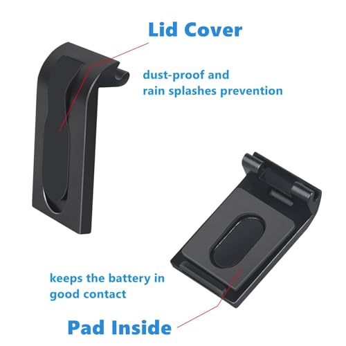 Replacement Side Door Battery Cover for Gopro 11 Mini, Aluminium Alloy Dustproof Pass Through Battery Cover Lid with Type-C Charging Port Repair Part Camera Accessories Suitable for Hero 11 Black mini