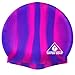 Water Gear Jazz Silicone Swim Cap Blue/Pink Candy Stripe
