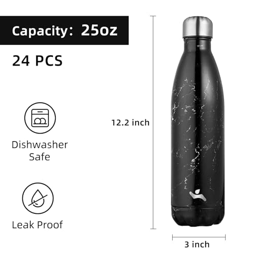 Image of Konokyo 24 Pack 25 oz Insulated Stainless Steel Water Bottle