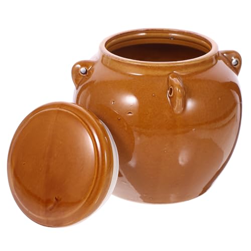 Holibanna Cerámica Hermético para Almacenamiento de Encurtidos y Práctico para Miel y Verduras Capacidad
