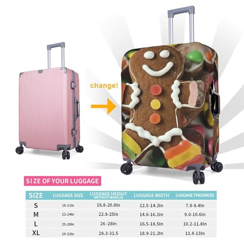 Housse de protection pour bagage en polyester lavable blanc taille S motif bonbons