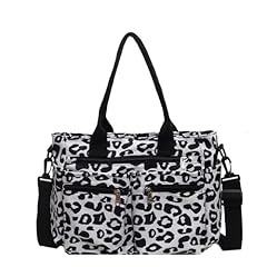 Leopard Tote-black