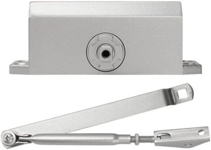 Cierrapuertas automático, de Seguridad de Velocidad de Cierre/Bloqueo Ajustable en Aluminio for Puertas izquierdas y derechas de 25 a 45 kg