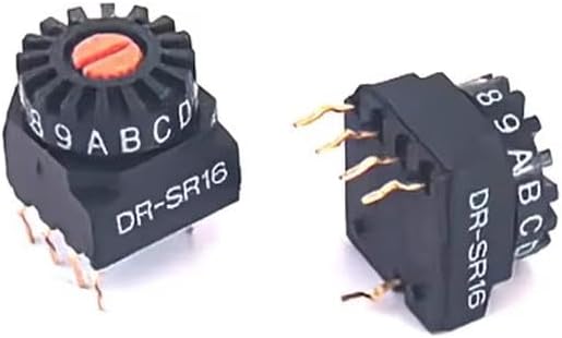Components 1PCS Rotary Switch DR-SR16P Digital Key 0-F 16 Gears 4:1 Foot Encoder Top Adjustment