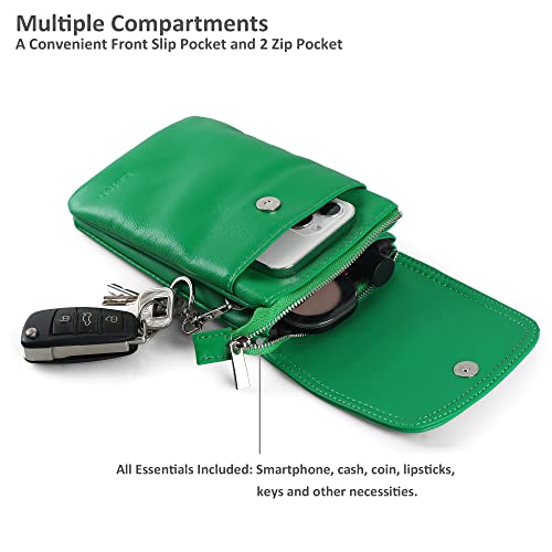 Image of befen Genuine Leather Small Crossbody Bags for Women Cell Phone Travel Bag
