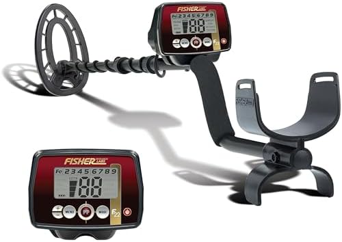 Fisher F22 Weatherproof Metal Detector with 9 Inch Weatherproof C...