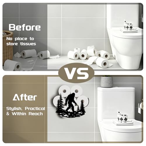 Bigfoot Toilet Paper Holder Wall Mount/Stand for Extra 8 Rolls by WHIMSTITCH - Used condition - Image 5