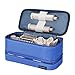 ZRRAJOY Double Layer Storage Case For Shark Flexstyle, Travel Carrying Case For Shark 430/440 Flexstyle, Organizer Bag For Shark Flexstyle/Dyson Airwrap Styler Attachments (Blue)