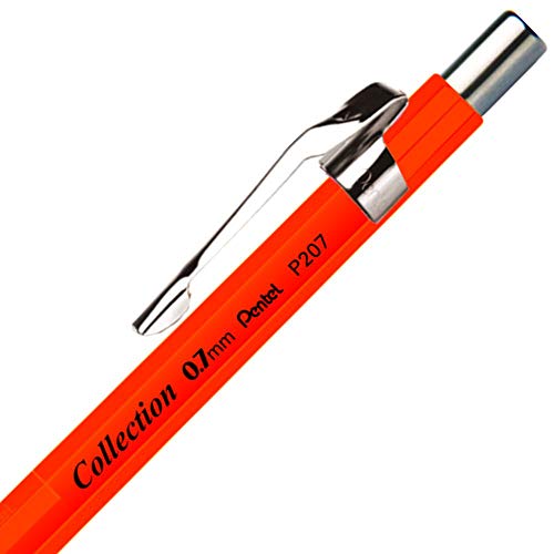 LAPISEIRA PENTEL SHARP P200 0, 7MM, Pentel, P207-FFPB, LARANJA FLUORESCENTE