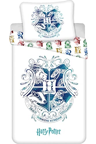 Harry Potter Wende Bettwäsche Hogwarts Kopfkissen Bettdecke passend für 135x200 cm Cover