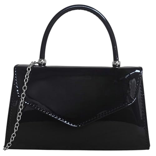 fi9® BNWT Sac fourre-tout rétro en cuir verni pour mariage, soirée, fête, porte-monnaie, sac à...