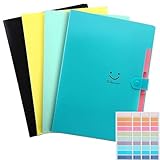 Carpeta de archivos expandible, organizador de archivos portátil para suministros escolares
