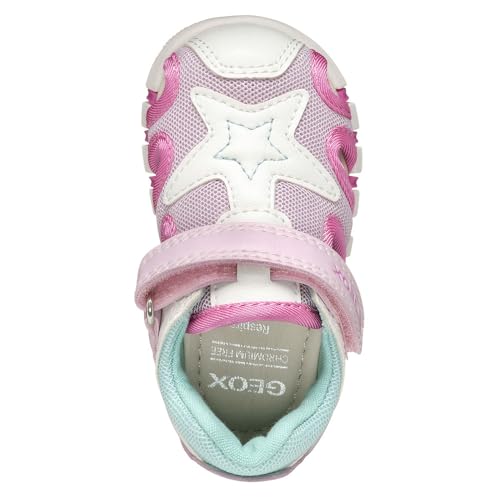 Geox B Sandal Iupidoo Gir - Sandalo Baby - Madchen, White/Fuchsia, - 4