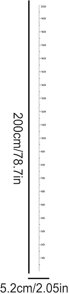 Kids Height Wall Chart Sticker | 0-200cm Waterproof Adhesive Growth Chart with Removable Design | Height Measure Tool for Kids Boys Girls Nursery Bedroom Playroom Kindergarten Wall Decor - 2