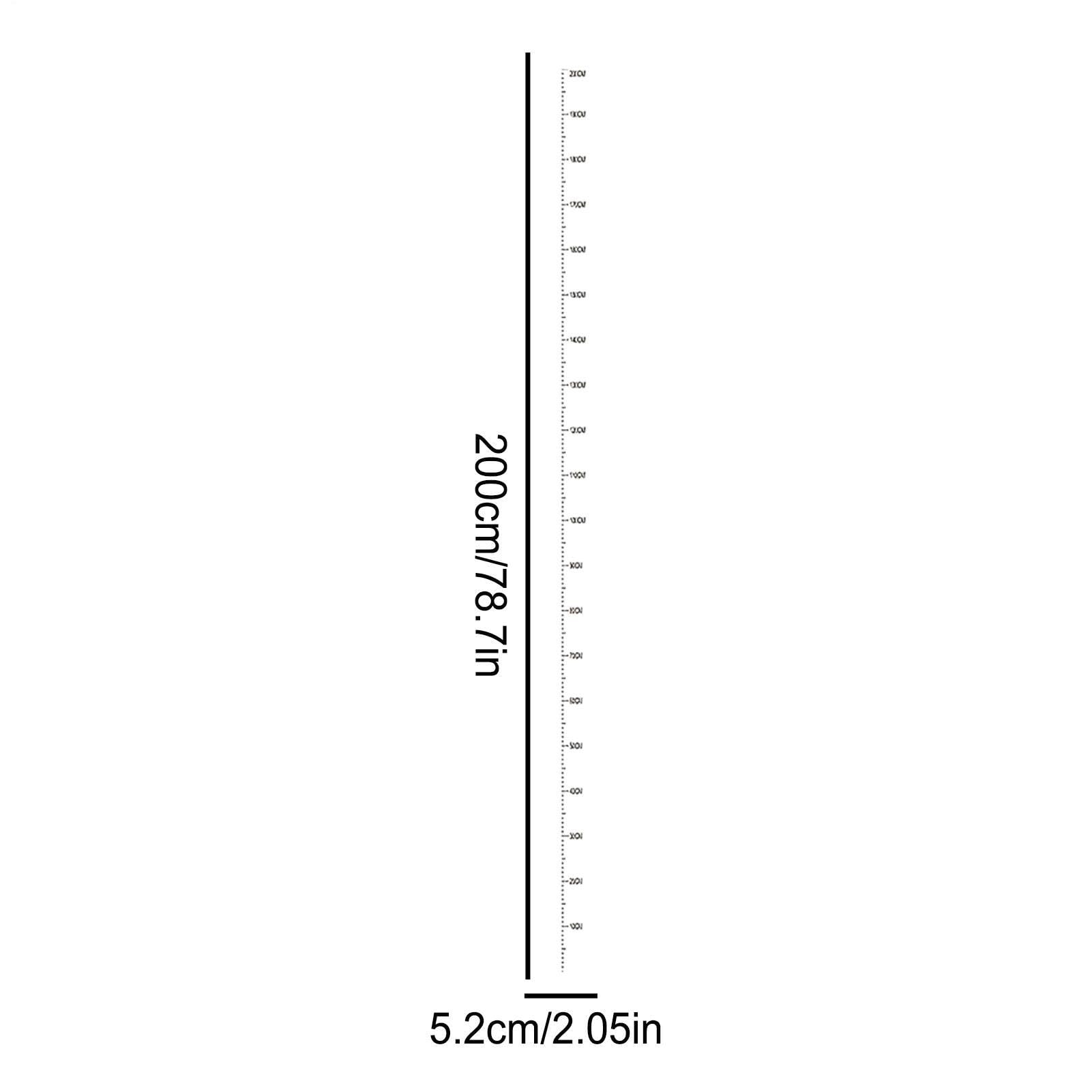 Kids Height Wall Chart Sticker | 0-200cm Waterproof Adhesive Growth Chart with Removable Design | Height Measure Tool for Kids Boys Girls Nursery Bedroom Playroom Kindergarten Wall Decor — view 2