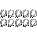 10Pcs Stainless Steel Hose Clamp, Reinforced Full Core Appearance Galvanized Pipe Clamps for Automotive Industrial (44-47mm)