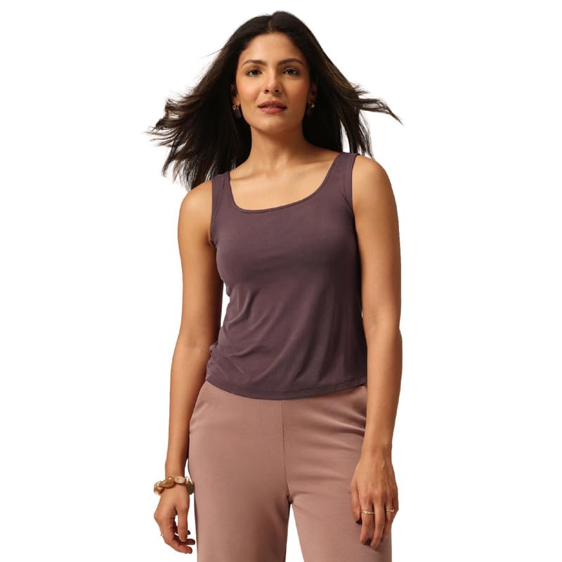 BlissClub Damski tank top EverFlow, dopasowany krój, kwadratowy dekolt, miękki w dotyku, komfort przez cały dzień, do noszenia na co dzień