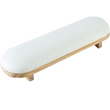 TANG SONG 1PC Sponge Manicure Hand Rest Pillow Wooden Nail Stand Hand Holder Nail Table Manicure Armrest Cushion White
