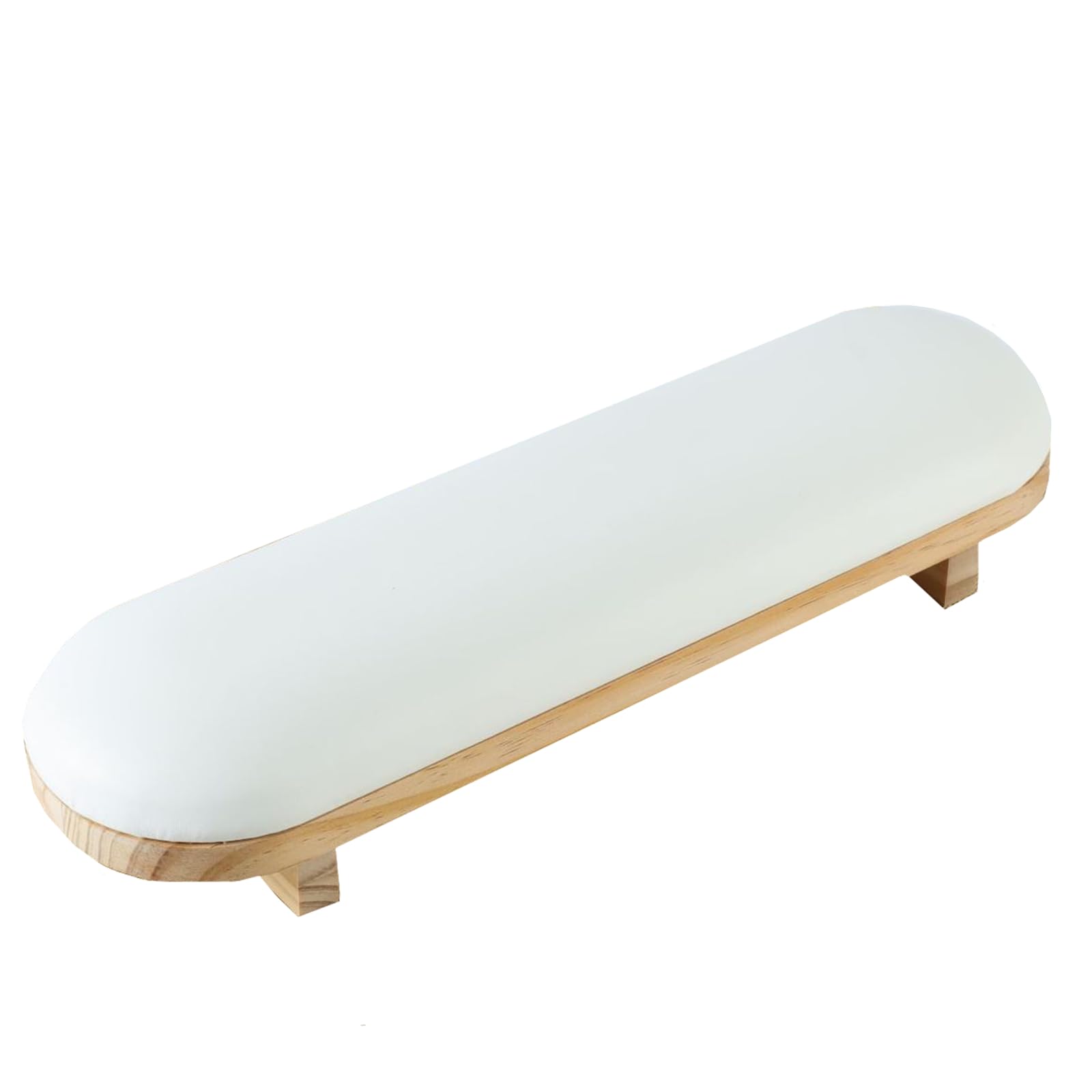 TANG SONG 1PC Sponge Manicure Hand Rest Pillow Wooden Nail Stand Hand Holder Nail Table Manicure Armrest Cushion (White)