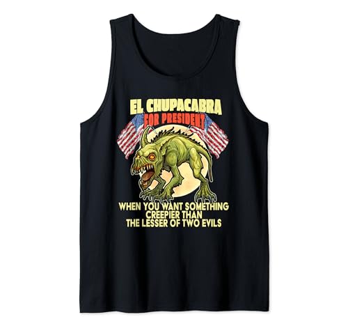 Chupacabras para presidente 2024 banderas americanas retro vintage Camiseta sin Mangas