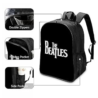 CSTAL The Beatles Sac à Dos Enfants Rock Band Léger Cartable Garçons Filles Sac De Voyage Camping Cartables Grande Capacité Sac Scolaire Adolescents Bagages 16inch – Image 3