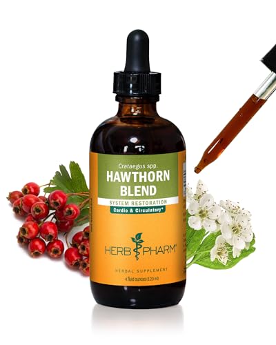 Herb Pharm Hawthorn Blend Liquid Extract for Cardiovascular and Circulatory Support - 4 Ounce