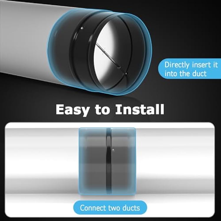 Ducting Inset ATOM NEXUS 4 Inch Backdraft Damper, Duct Draft Stopper One-Way India | Ubuy
