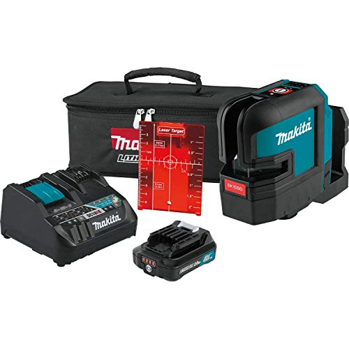 Makita SK105DNAX 12V max CXT Lithium-Ion Cordless Self-Leveling Cross-Line Red Beam Laser Kit (2.0Ah)