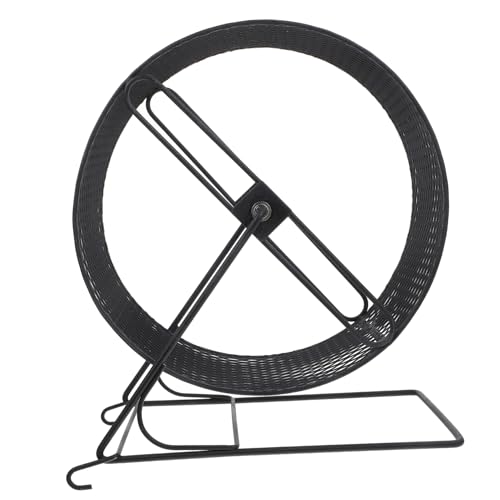 FONDOTIN Rat Wheel for Cage Iron Squirrel Toys Accessories Wheel Silent Hamster Exercise Wheel Rodent Wheel for Squirrels Hamsters Exercise Wheel for Squirrels 21 Inches Black