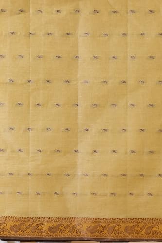 Image of Women's Traditional Bengal Tant Pure Cotton Design Border & Butta Tant Saree Without Blouse Piece