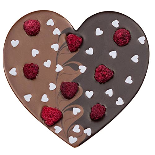 Chocolade hart met frambozen en suikerharten | Geschenkidee | Cadeau | Valentijnsdag | Vrouwen | Vrouw | Liefdesgeschenk… - Image 3