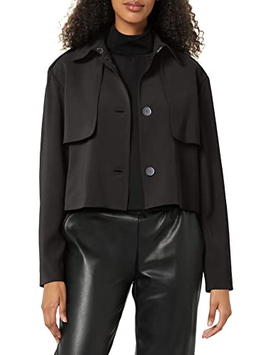 Amazon.com: Theory Womens Crop Trenchcoat, Black, Small US
