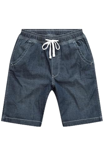 JP 1880 Herren große Größen Übergrößen Menswear L-8XL Bermuda, Jeanslook, 4-Pocket, Relaxed Fit Dark Blue Denim 3XL 726842903-3XL