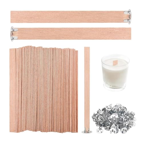 120 mechas de madera gruesa para velas 5.1x0.5 pulg