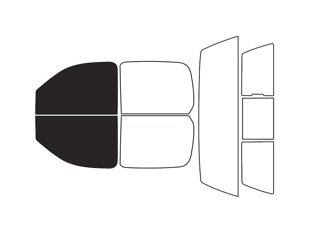 Rvinyl Window Tint Kit Compatible with GMC Sierra 2007-2013 (4 Door) - Front Precut Kit - 20%