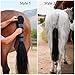 Dmnnlp Horse Tail Wrap Protector & 2 Bags with Fringe, Adjustable Non-Slip Tail Guard for Trailers, Stalls, Shows, Black