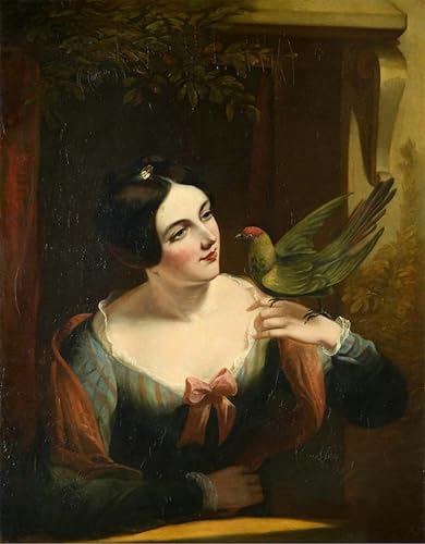 Cuadro en lienzo de El Pájaro de Daniel Maclise para decoración de dormitorio 60x90cm