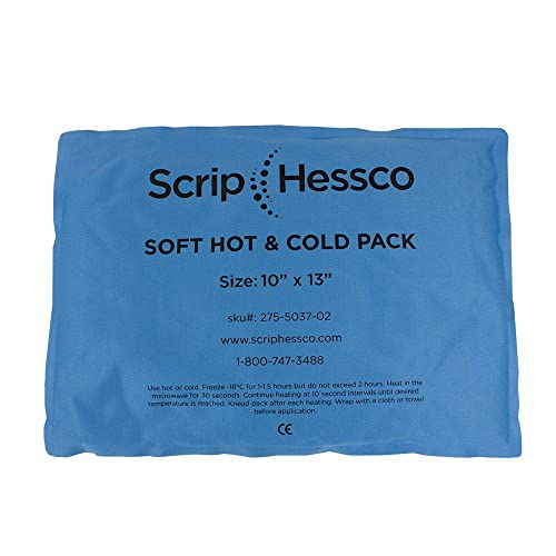 ScripHessco Reusable Hot and Cold Therapy Packs - Multiuse Soft Packs for Hot or Cold Therapy - Microwave Heat Pad - Freezer Ice Therapy Cold Pack - Muscle, Joint, Neck, Back, Relief (10