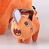 Roffatide Anime Plushie Chainsaw Man Plush Pendant 3.9'' Pochita Fluffy Keyrings Orange Cute Stuffed Keychains - Image 2
