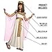 Morph Pink Cleopatra Costume for Girls, Egyptian Dress, Greek Goddess Outfit for Kids, Halloween Dress-Up, Medium