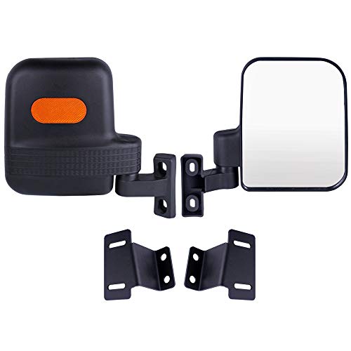 UNIGT Side View Mirror Set Compatible with Polaris Ranger 570 900 XP Fits Lock N Ride Factory Cage Frame Side Mirrors (NOT FOR ROUND ROLL BARS)