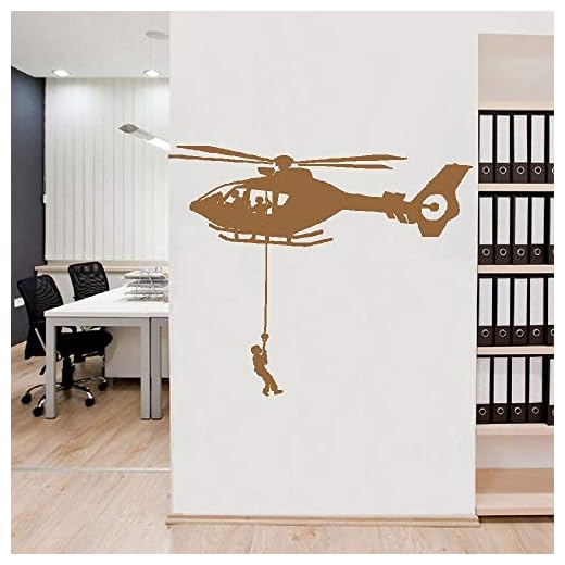 Utsökt helikopter väggklistermärken avtagbara barnrum naturlig dekoration väggklistermärken pojke väggmålning tapet A3 43 x 103 cm