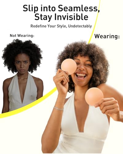 Image of Niidor Adhesive Nipple Covers for Women Sticky Silicone Reusable Pasties Nipple With Travel Case