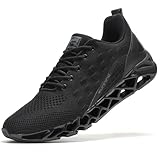 TSIODFO Sneakers for Men Running Shoes Breath Athletic Tennis Waliking Shoe Runner Gym Workout Jogging Sneaker Black Size 9.5