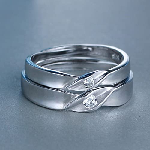 2025 Upgraded Intertwined love Ring 925 Sterling Silver Couples Wedding Engagement Bands Open Rings2