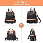 Backpack Purse for Women, Anti Theft Backpack Fashion Backpack Purse, Womens Backpack Purses Cute Backpack, Travel Backpacks Satchel Handbags Ladies Shoulder Bags Multi Purpose Design (Black) - Image 5