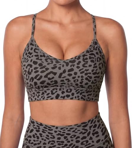 Image of Sunzel Sports Bra for Women, Criss-Cross Open Back Adjustable Strappy Bras, Workout Gym Padded Yoga Bra with Removable Pads
